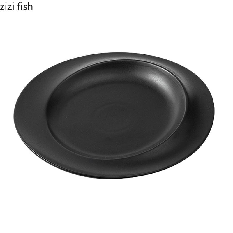 Einfarbige Keramik-Speiseteller Restaurant-Dessertteller Nudelteller Fischplatten Snackteller Molekulare Speisen Kreatives Geschirr
