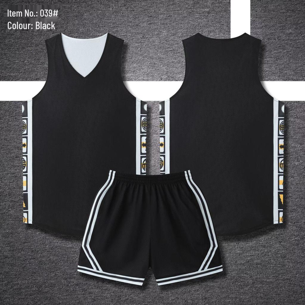 Conjunto de Uniforme de Baloncesto Reversible de Doble Capa - Malla de Secado Rápido para Hombres, Mujeres y Niños