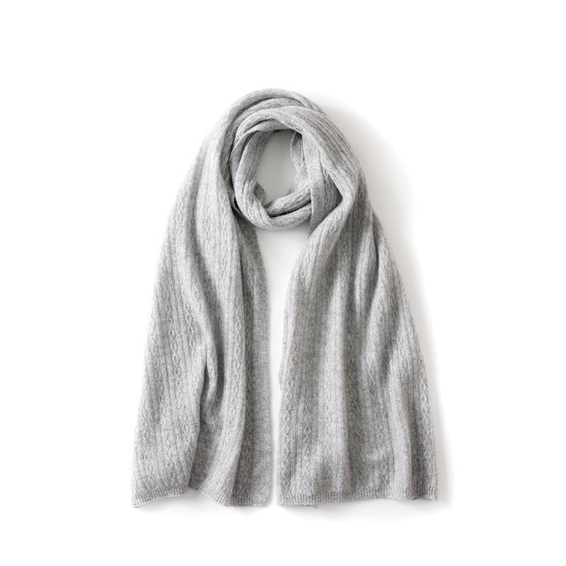 Women's Cashmere Wool Scarf: Autumn/Winter Solid Color, Versatile Neck Warmer, Korean-Style Shawl