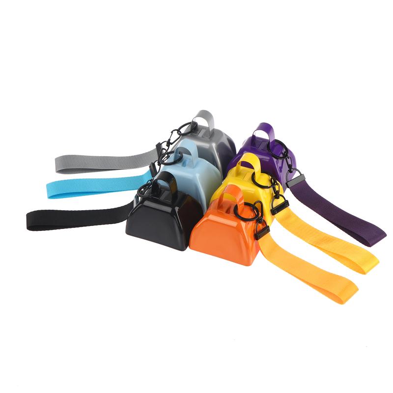 Loud Iron Cowbell with Wrist Rope for Effective Noise in Outdoor Races and Events