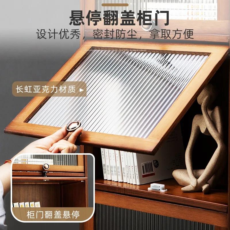 Bamboo Doors Bookcase Nordic Display Organizer Sideboards Bookcase Minimalist Storage Etagere Rangement Furniture For Livingroom