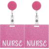 2pcs Cute Nurse Badge Buddy Cards Horizontal Id Card Holders for Nurses Portable Badge Holder Accessories Present for Healthcare Workers