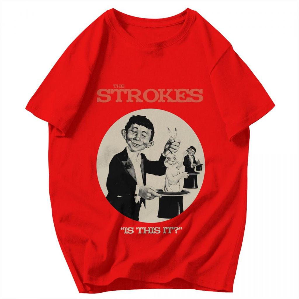 Men T Shirt Strokes 2025 Summer Y2K Graphic Quality Unisex Tops T Shirts