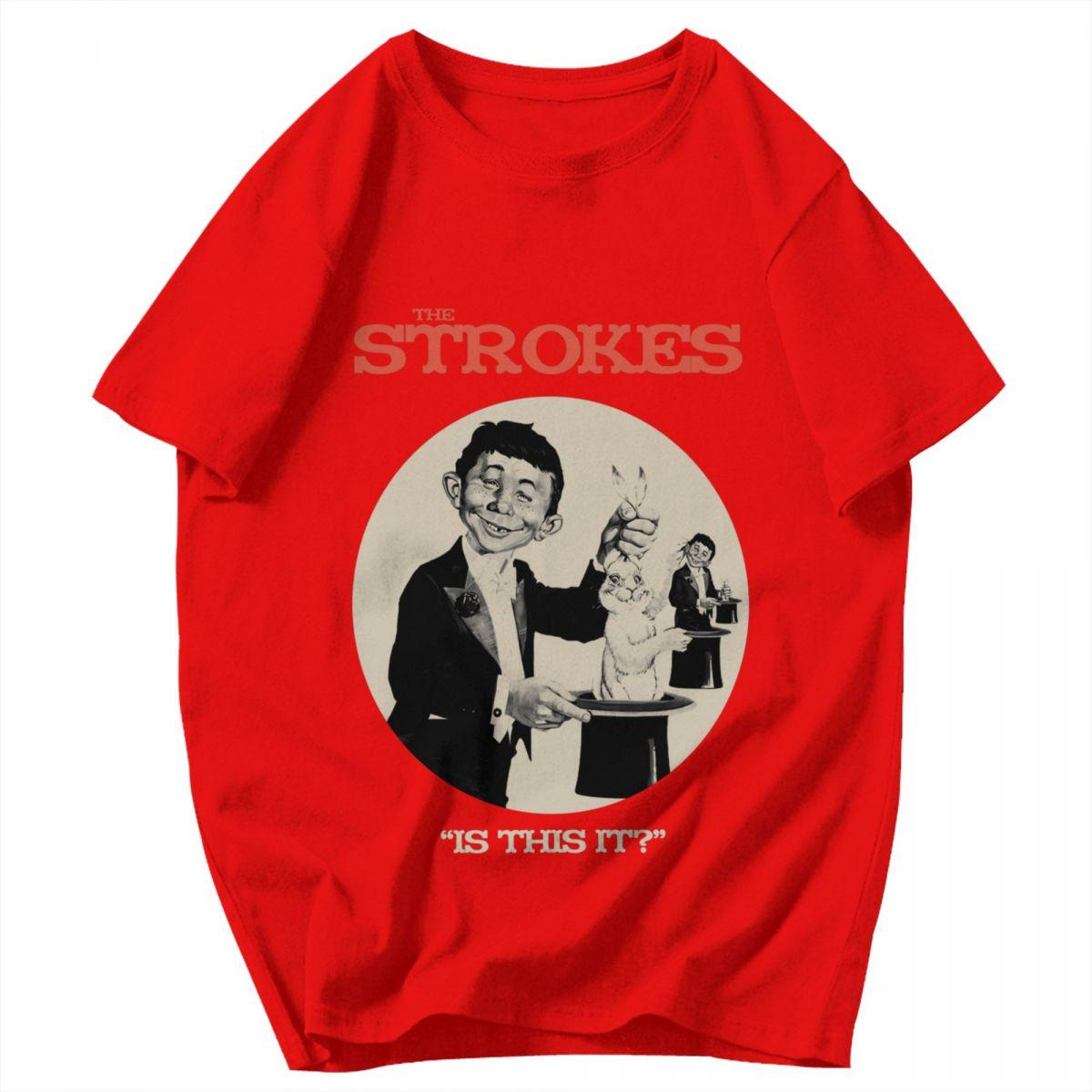 Men T Shirt Strokes 2025 Summer Y2K Graphic Quality Unisex Tops T Shirts S