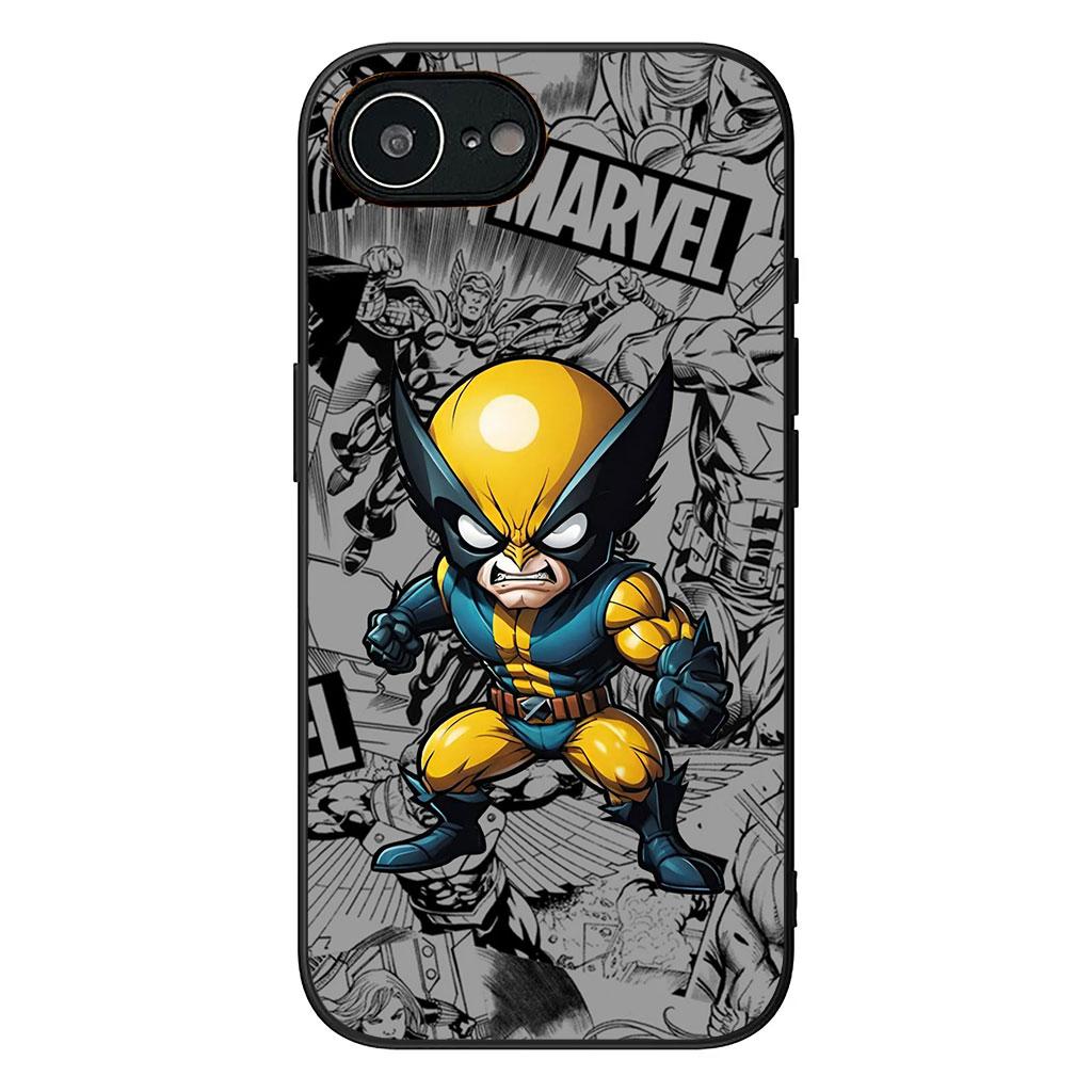 Wolverine Marvel Deadpool Casing Phone Cover for Apple iPhone 16 15 14 11 Pro Max 7 8 Plus SE2 SE3 SE 2022 2020 Case