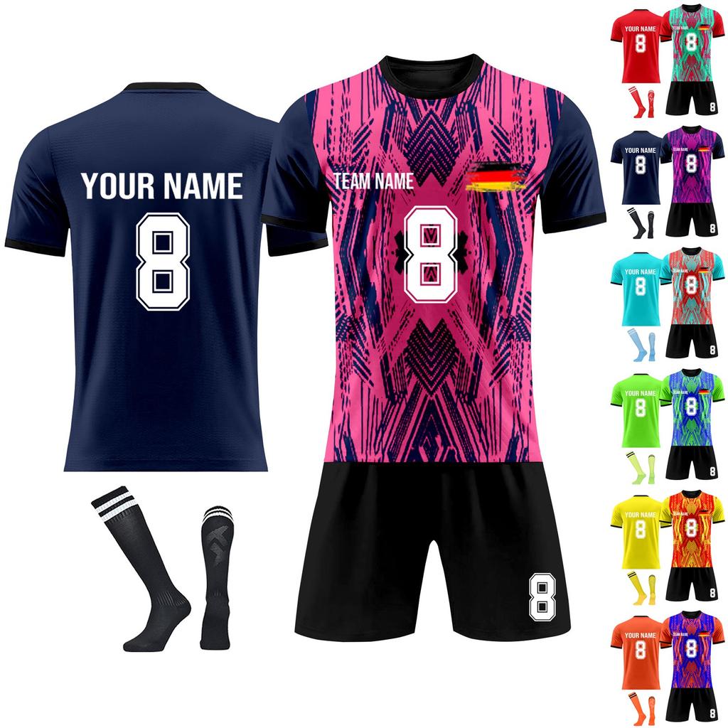 Personalised Shirts Kit Mens Girls With Name Number Custom Football Jerseys For Boys Training Suit