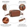 Genuine Leather Crossbody Bag For Women Fashion Casual Satchels Long Strap Sling Shoulder Bag Portable Zipper Handbag