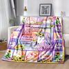 Beautiful Unicorn Customized Your Name Blanket Warm Comfortable Soft Blanket For Chair Office Sofa Bed Sofa Office Camping Suitable For Gifting