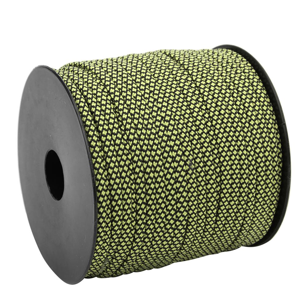 50M 4MM Tykk 7-kjerners Paracord Redning Knyting Telt Lanyard Camping Tau for Utendørs Armbånd