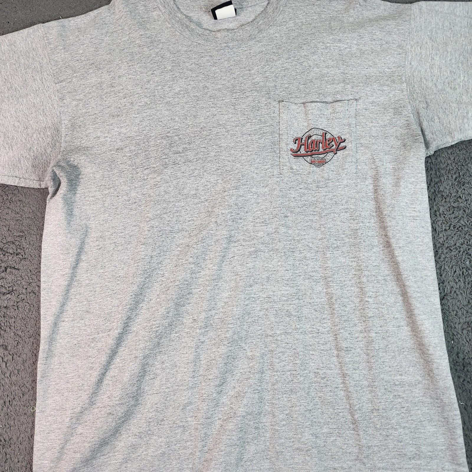 Vintage Harley-Davidson Sturgis Shirt Mens 2XL Gray South Dakota Graphic Tee Unisex T-Shirt S
