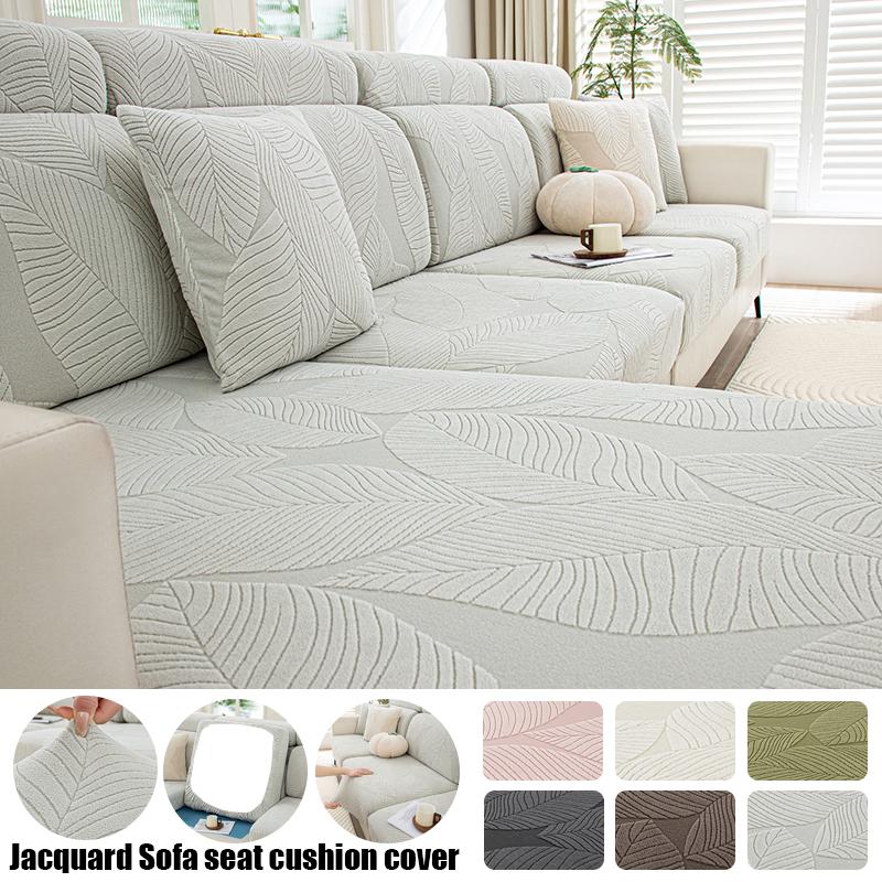 Thick Fabric Sofa Cushion Cover Soft Elastic Chair Seat Cover Washable Wear-Resistant Furniture Protector Sectional Couch Cover