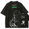 Jujutsu Kaisen Hakari Always Bet On TShirt Vintage Wash Oversized Tee Streetwear Y2K JJK Top