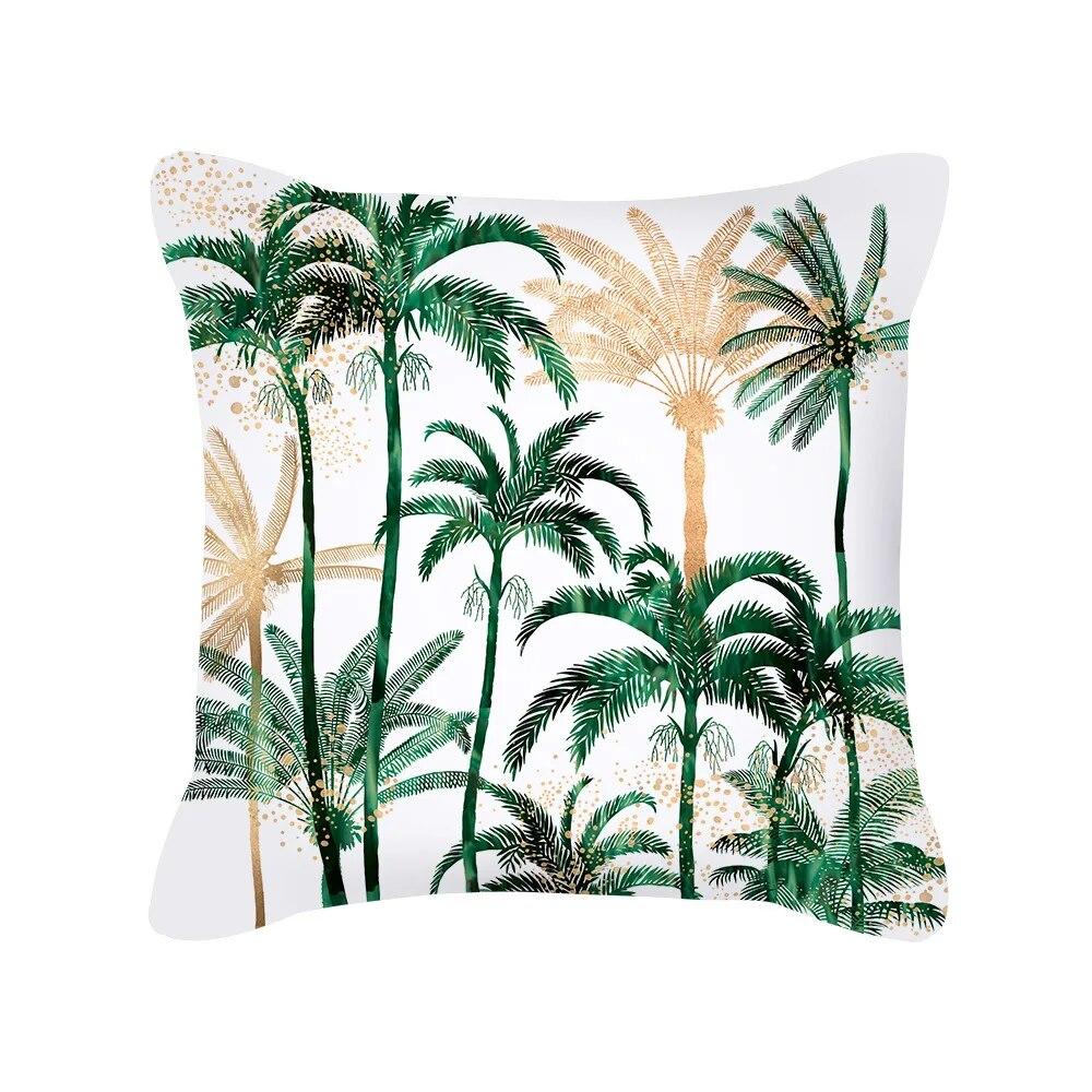Tropical Summer Beach Style Coconut Tree Print Pattern Sofa Cushion Cover Pillowcase Home Party Car Bedding