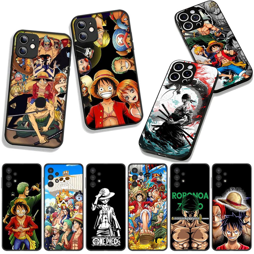 Phone Cover Roronoa Zoro Luffy One Piece Casing for Apple iPhone 16 15 14 Plus 13 12 Mini 17 Pro Max + ProMax 16E Air 15+ Case