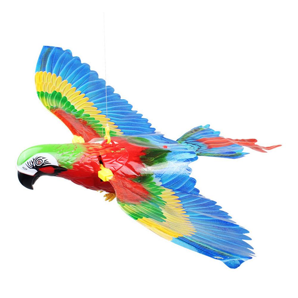 

Electric Ceiling Hanging Eagle Toy Funny Sounding Eagle Parrot Toy Light and Music Without Battery Garden Decoration