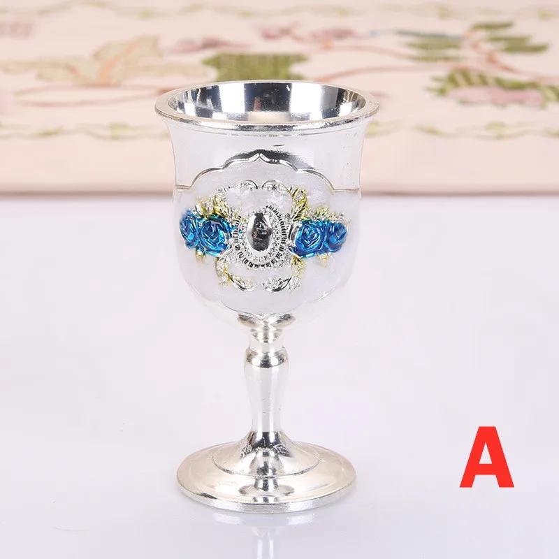 Metal Wine Glasses Retro Wine Cup Goblet Vintage European Style Champagne Cocktail Glasses Bar Home Decor Drinkware