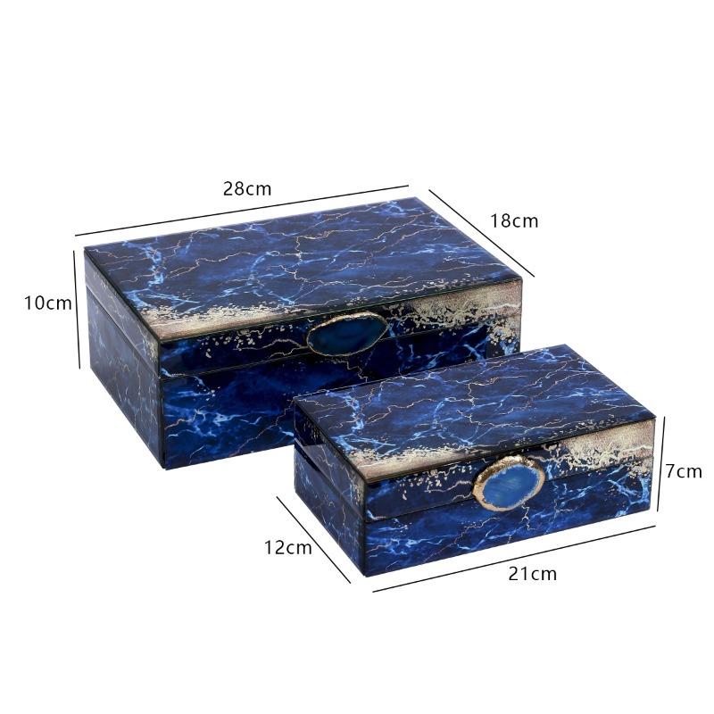 

Glass Jewelry Displays Box Exquisite Jewellery Showcase Case Large Capacity Necklace Storage Boxes Room Decoration Trinket Cases