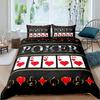 Poker Königin Bettbezug Modernes Kartenspiel Bettwäscheset Gamer Spielen Bettdecke Glücksspiel Sport Polyester Steppdecke