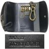 Bercute Black Tochigi Leather Key Key Genuine Leather with Coin Purse and Smart Key Key Popular Case, 4-Ring Ring, Carabiner, Compatible, Slim,