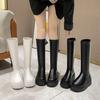 Internet celebrities with the same knee high knight boots women 2025 new thick sole elastic thin boots high heel fashion boots