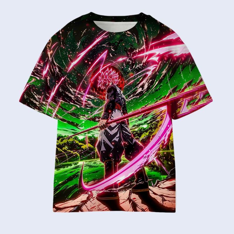 New Japanese Dragon Ball Anime Merch T-Shirt Trendy Y2K Style Design Unisex & Kids Loose Fit Short Sleeves for Summer