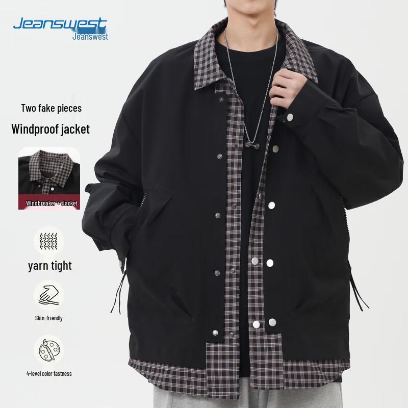 Jeanswest Men s Faux Two-Piece Workwear Jacket 3XL