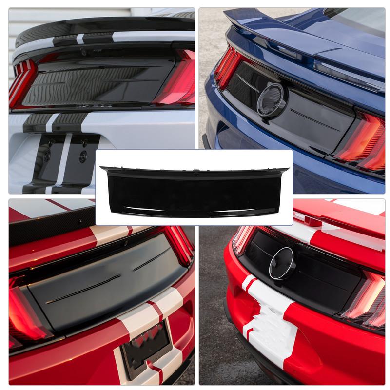 Rear Decklid Panel Trim Rear Trunk Decklid Panel Trim Cover Glossy Black Tailgate Bezel Trunk Lid Cover for  2015 to 2023