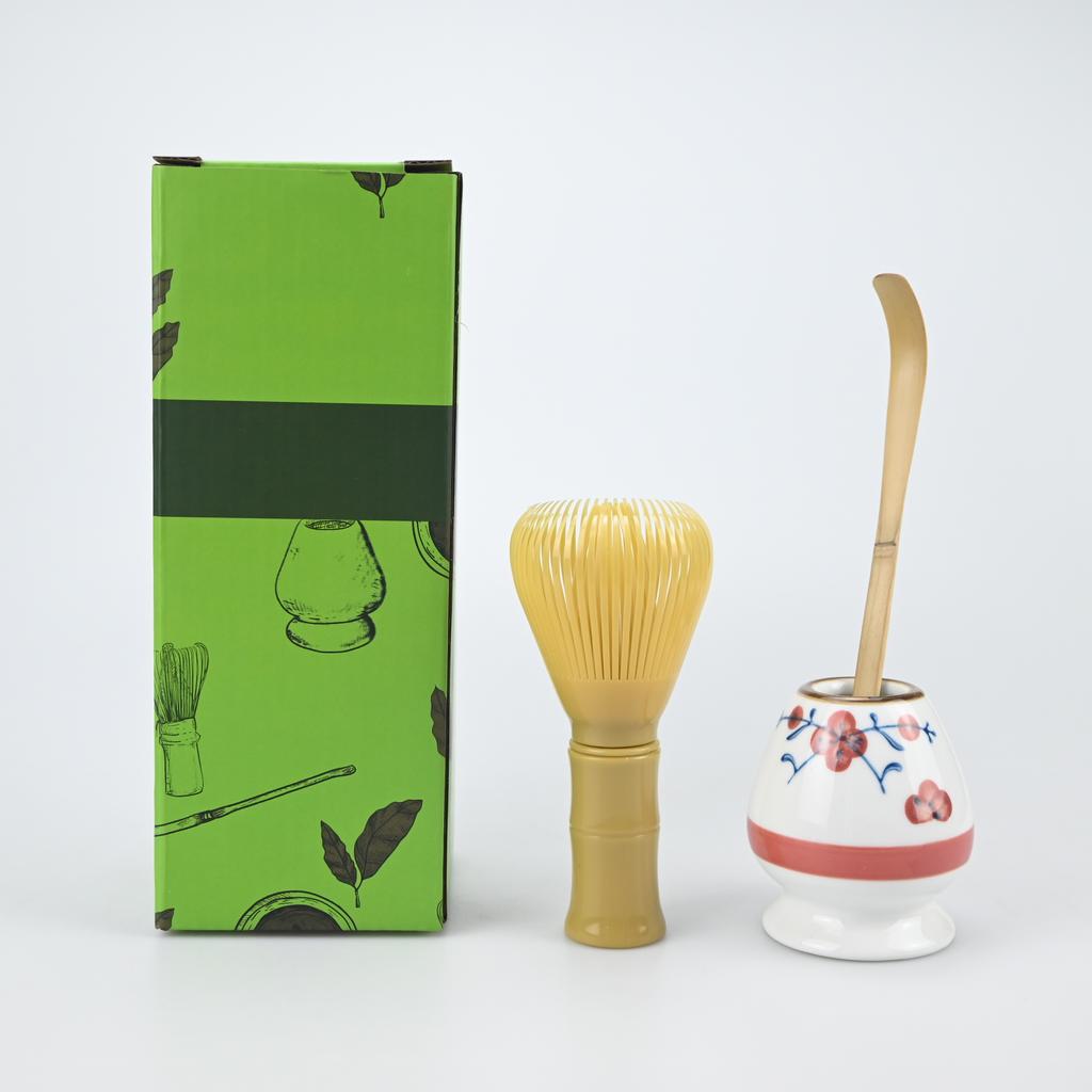 3PCS/Set Japanese-style Plastic Tea Whisk, Matcha Spoon, Tea Whisk Stand, Perfect Gift For Ceremony, Traditional Decoration