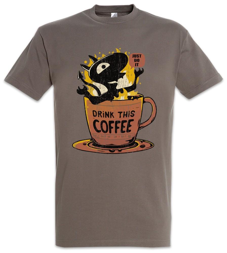 

Drink This Coffee T-Shirt Caffeine Computer Science Scientist Devil Addiction M