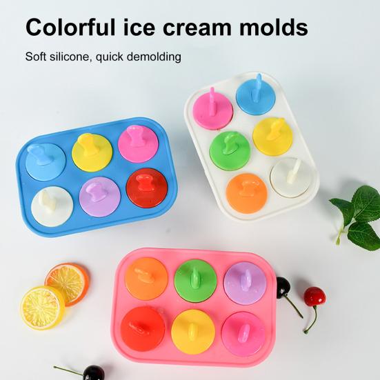 Silicone Popsicles Molds BPA-Free Easy Release Ice Pop Mold with Sticks
