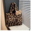 Sac bandoulière léopard, Chat fille décontractée, Sac bandoulière automne fourrure, Sac à main