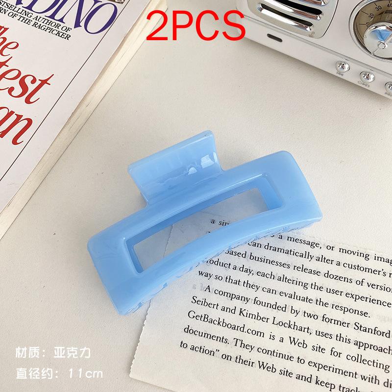 2 ΤΕΜ Premium Σετ Κεφαλών Νέο Γυναικείο Κλιπ Κλιπ Νύχι Μόδας Καφέ Μαύρο Ακρυλικό Μεγάλες Φουρκέτες Claw For Lady Clip Barrette Αξεσουάρ μαλλιών