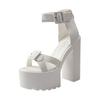 Fashion 14CM Chunky Heel Platform Sandals for Women Comfortable Footwear for Party Runway Wedding Bridesmaid New Arrivals