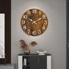 Wooden Wall Clock Number Wall Clock Vintage Rustic Wood Wall Clock Silent Non Ticking Analog Timepiece for Room Bedroom Decor