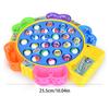 Electric Music Rotating Fishing Disc, Magnetic Fishing Rod Set Puzzle Early Education Toy, Children'S Interactive Toy