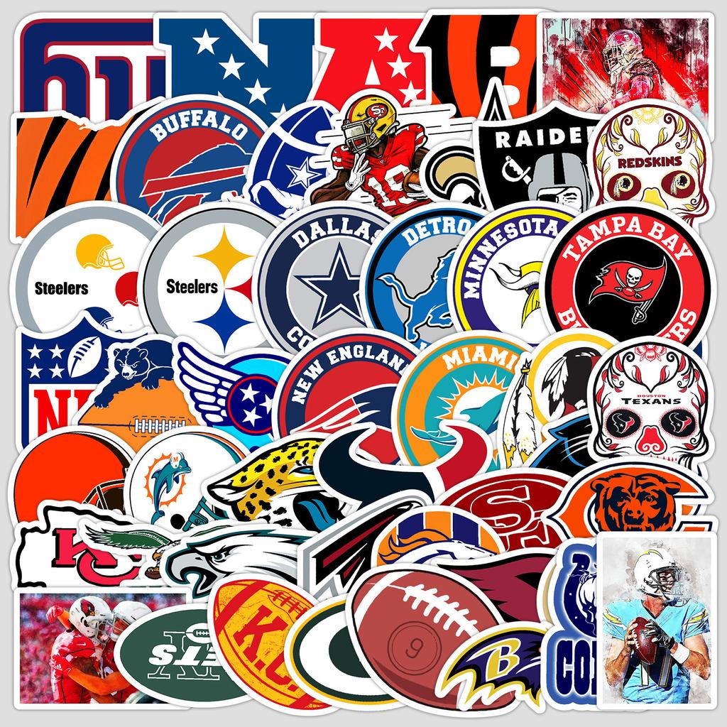 50 Rugby Doodle Stickers Car Mobile Helmet Water Cup Decoration Stickers Waterproof