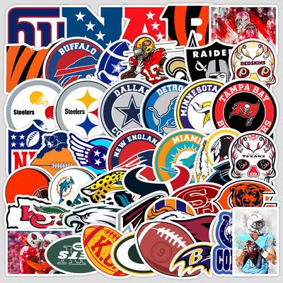 50 Rugby Doodle Stickers Car Mobile Helmet Water Cup Decoration Stickers Waterproof