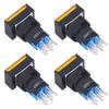 25Pcs     Push Button   ABS Brass Self Locking  es with Light 16mm 12V