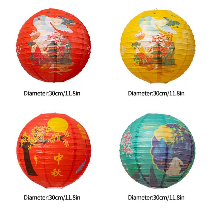 Paper Lantern Chinese Wedding Lantern Mid- Autumn Festival Lantern Decoration New Year 2025 Ornament Christmas Accessorie