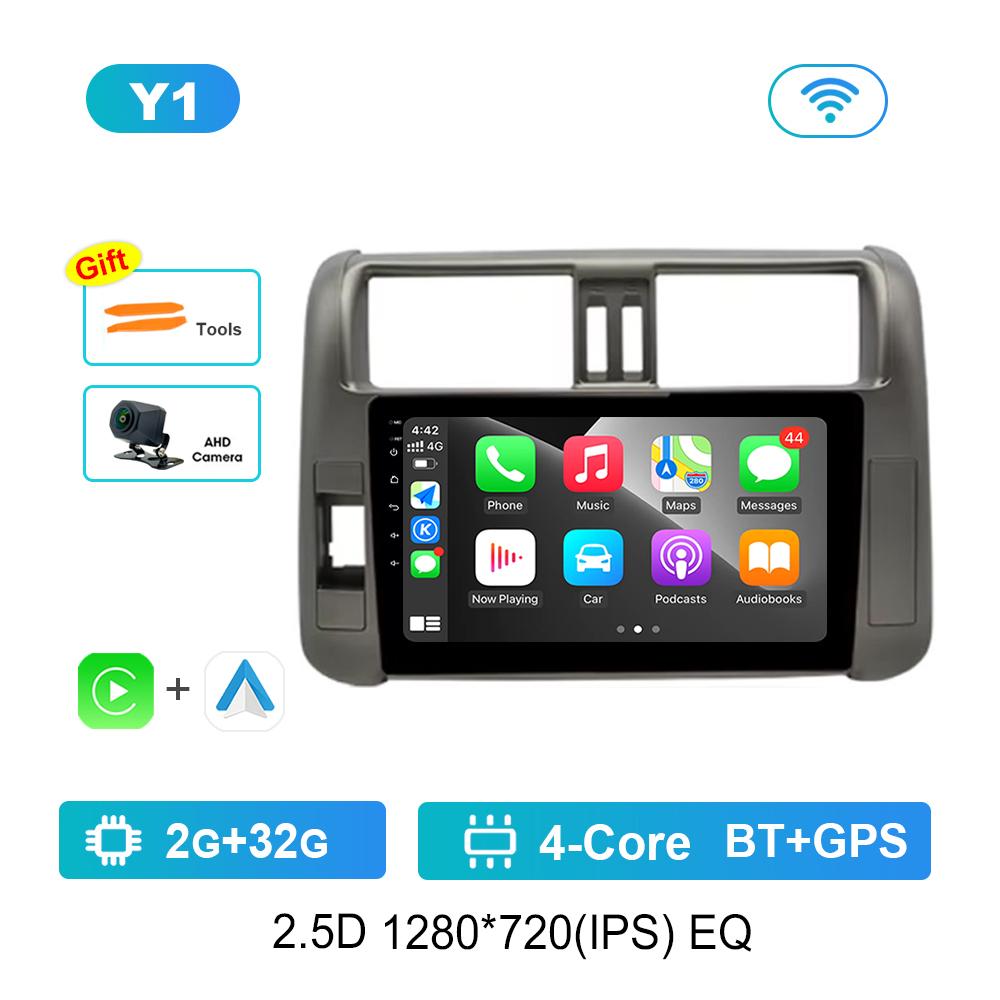 9 Inch Car Radio Multimedia Player for Toyota Prado 2009 - 2013 Android System GPS Navi WiFi BT 4G Carplay Head Unit Auto Tools