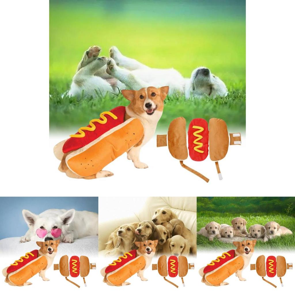 Entzückende Baumwoll-Hotdog-Haustierkleidung für kleine Hunde und Katzen. Perfekt für festliche Feiern.
