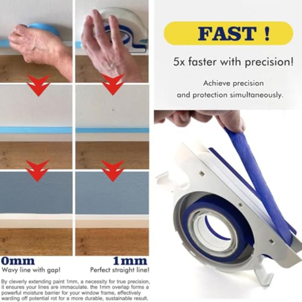 Meiwen Paper Tape Applicator Tool Tape Dispenser, Used As A Painter Tape Applicator For Decorating Door And Window Frames