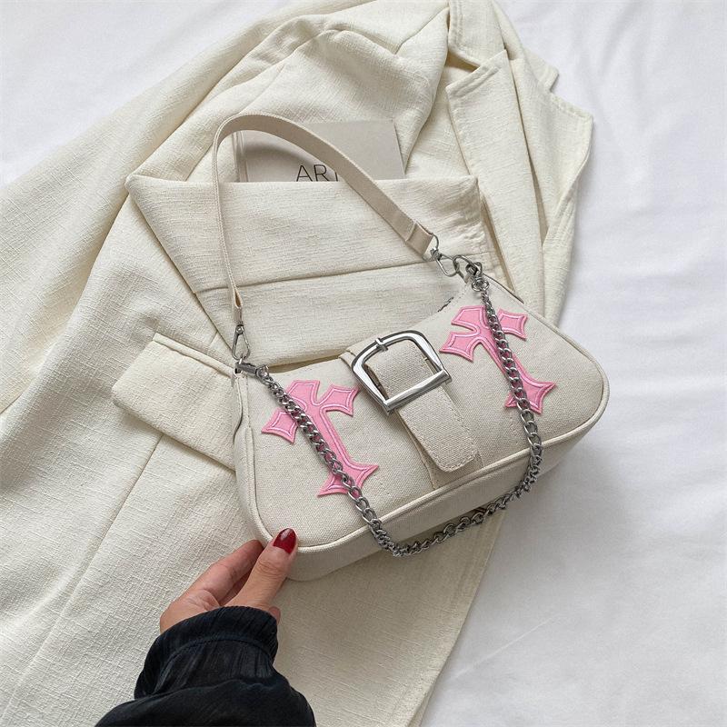 Simple and Fashionable Small Square Bag Women's Bag Autumn New Niche Design Shoulder Bag Simple and Fashionable Underarm Bag Women