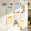 Student Study Organization Striped Planning Sticky Notepads, Task Memo Pads, Removable Portable Stickers Self-Adhesive Note Paper for Daily