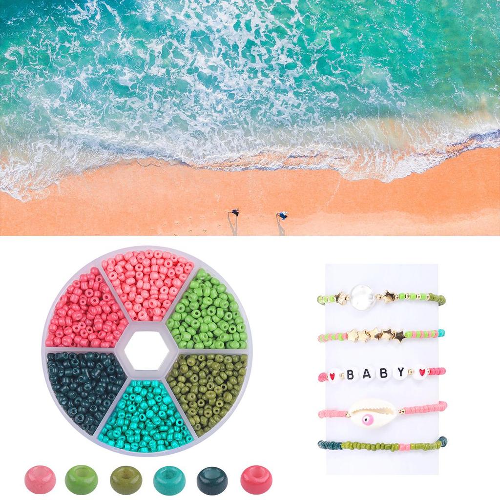 1 set/pungă 3mm vopsea de copt, culoare solidă, mărgele de mei, bricolaj, brățară, colier, cercei, accesorii pentru bijuterii