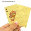Cartas de jogar à prova d'água, cartas de plástico douradas para pôquer, novidades, ferramentas para jogos de tabuleiro, festa familiar, entretenimento ao ar livre