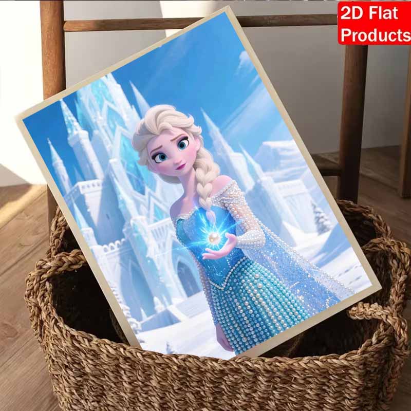 Disney Pearl Painting Frozen Elsa 5D DIY Pearl Picture Crafts for Adults/Beginners Gift Ideas Home Decor