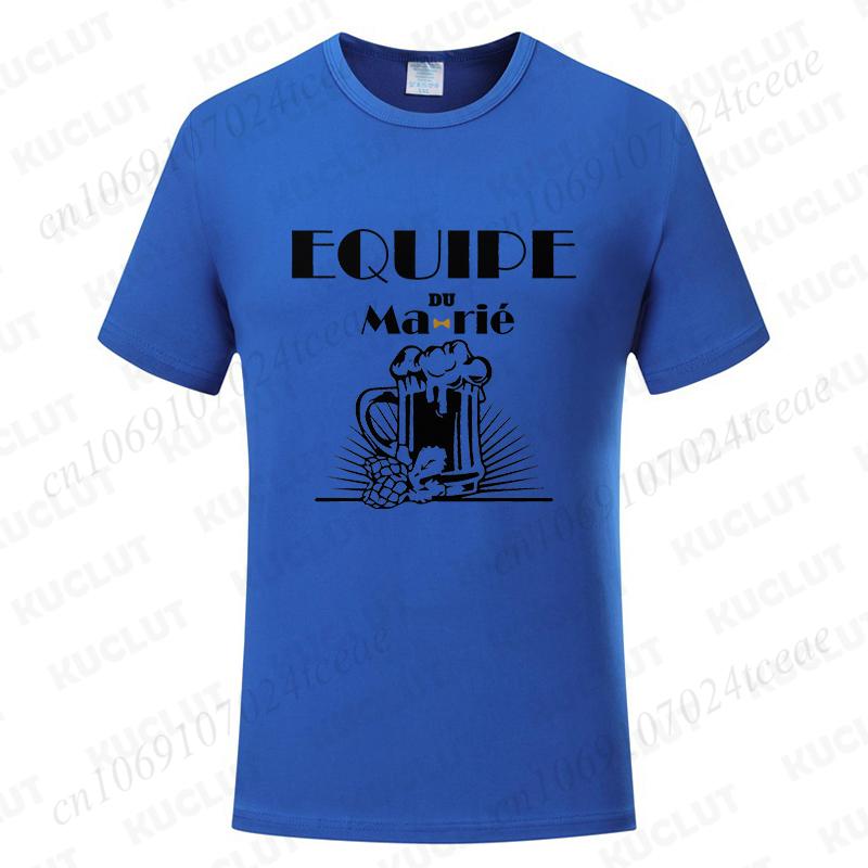 Fashion Single Farewell Tops French Boyfriend Bachelor Party T-shirts Evg Future Team Groom Man Shirt Wedding Father's Day Tees
