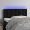 VidaXL LED Headboard Bedroom Furniture Single Bed Accessory Headboard Interior Black 90x5x78/88 3122084
