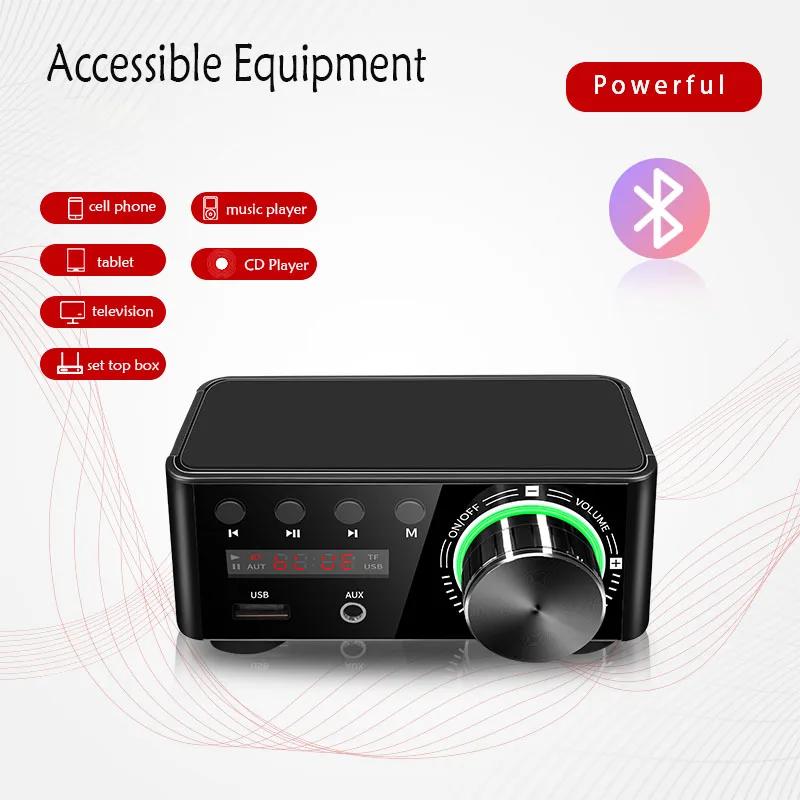 Audio HiFi Bluetooth 5.0 Power Class D Amplifier TPA3116 Digital Amp 50W*2 Home Audio Car Marine USB/AUX IN Theater Amplifiers